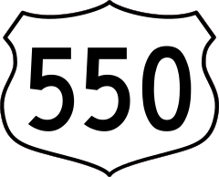 Highway 550 Sign Sticker
