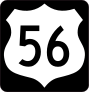 Highway 56 Sign With Black Border Sticker