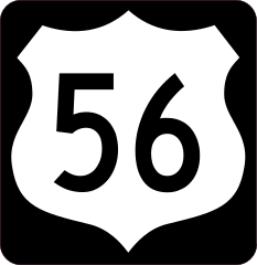 Highway 56 Sign With Black Border Sticker