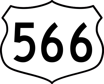 Highway 566 Sign Sticker