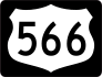 Highway 566 Sign With Black Border Sticker