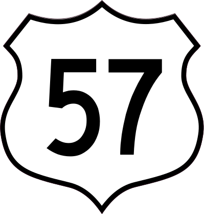 Highway 57 Sign Sticker