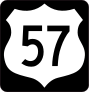 Highway 57 Sign With Black Border Sticker