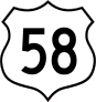 Highway 58 Sign Sticker