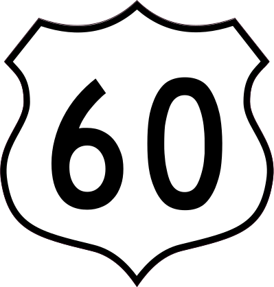Highway 60 Sign Sticker