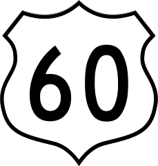 Highway 60 Sign Sticker
