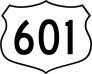 Highway 601 Sign Sticker