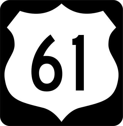 Highway 61 Sign With Black Border Sticker