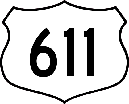 Highway 611 Sign Sticker
