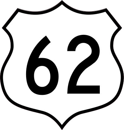 Highway 62 Sign Sticker