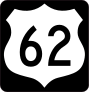 Highway 62 Sign With Black Border Sticker