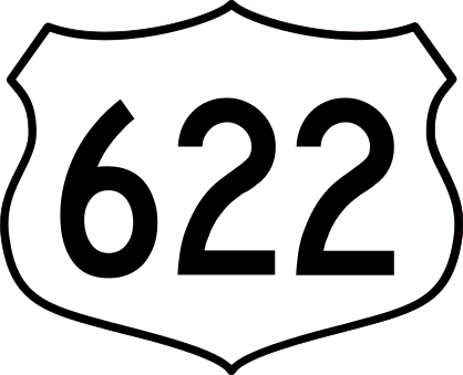 Highway 622 Sign Sticker