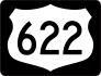 Highway 622 Sign With Black Border Sticker