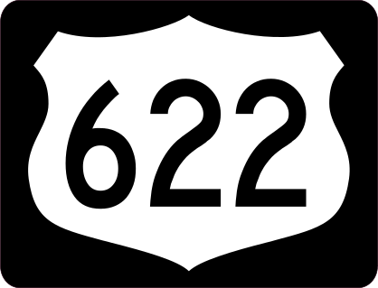 Highway 622 Sign With Black Border Sticker
