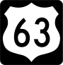 Highway 63 Sign With Black Border Sticker