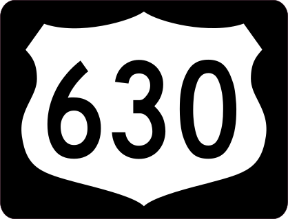 Highway 630 Sign With Black Border Sticker