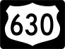 Highway 630 Sign With Black Border Sticker