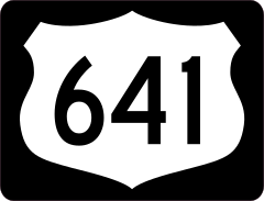 Highway 641 Sign With Black Border Sticker