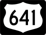 Highway 641 Sign With Black Border Sticker
