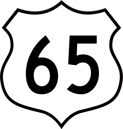 Highway 65 Sign Sticker