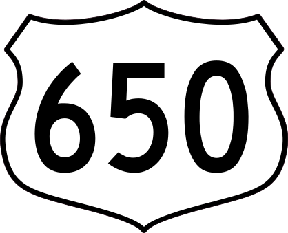 Highway 650 Sign Sticker