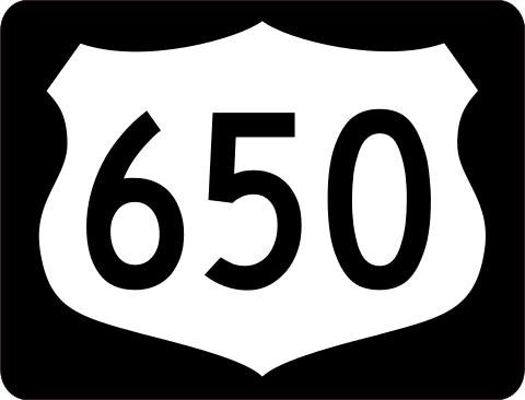 650 Lettering Highway 650 Sign With Black Border Sticker Shipped Fast & Free!