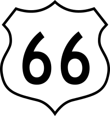 Highway 66 Sign Sticker