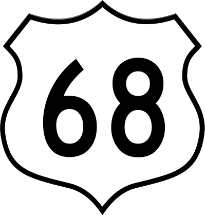 Highway 68 Sign Sticker