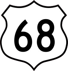 Highway 68 Sign Sticker