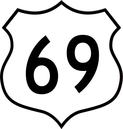 Highway 69 Sign Sticker