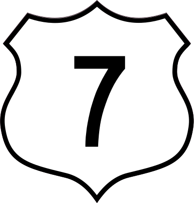 Highway 7 Sign Sticker