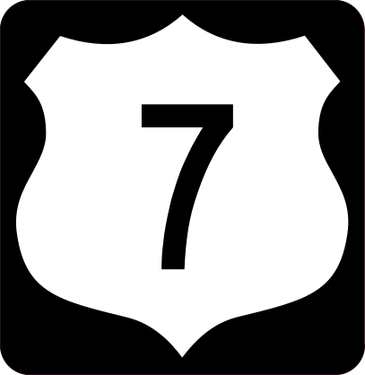 Highway 7 Sign With Black Border Sticker