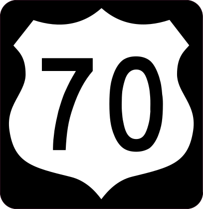 Highway 70 Sign With Black Border Sticker