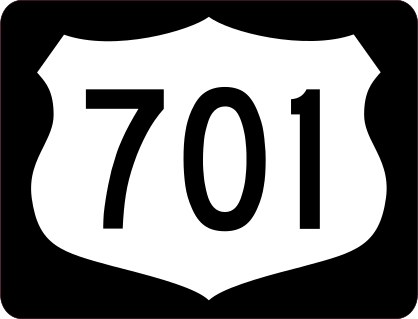 Highway 701 Sign With Black Border Sticker