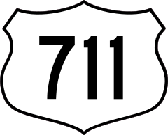 Highway 711 Sign Sticker