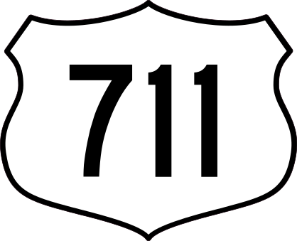 Highway 711 Sign Sticker