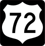 Highway 72 Sign With Black Border Sticker
