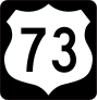 Highway 73 Sign With Black Border Sticker