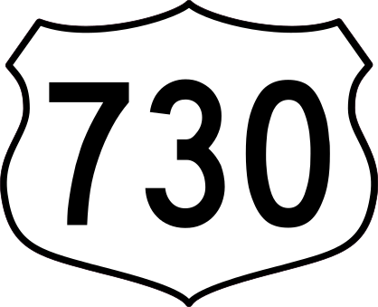 Highway 730 Sign Sticker