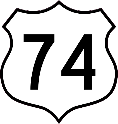 Highway 74 Sign Sticker