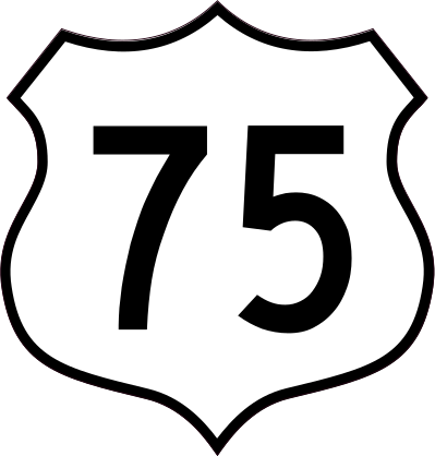 Highway 75 Sign Sticker