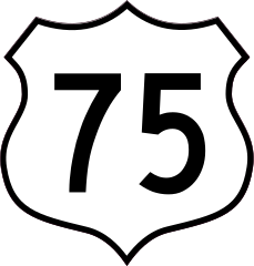 Highway 75 Sign Sticker
