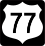 Highway 77 Sign With Black Border Sticker