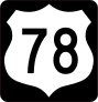Highway 78 Sign With Black Border Sticker