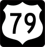 Highway 79 Sign With Black Border Sticker