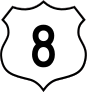 Highway 8 Sign Sticker