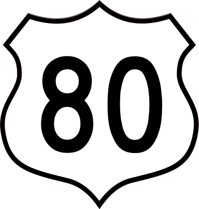 Highway 80 Sign Sticker