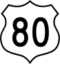 Highway 80 Sign Sticker