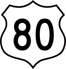 Highway 80 Sign Sticker