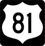 Highway 81 Sign With Black Border Sticker